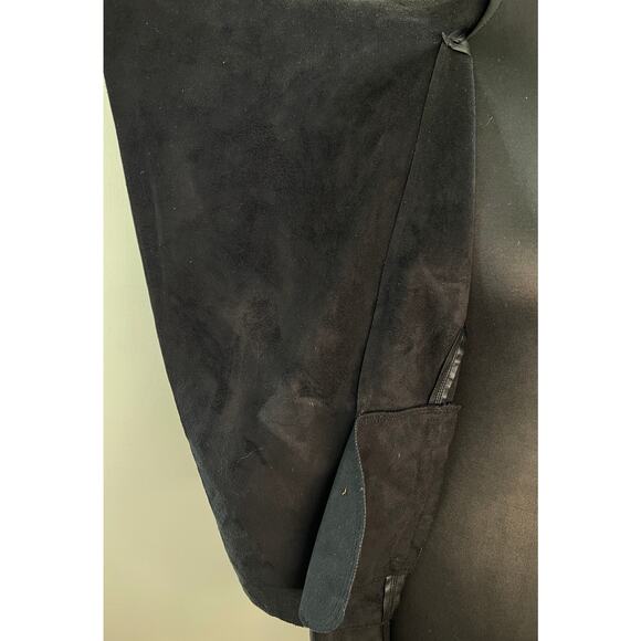 Bagatelle Black Long Sleeve Faux Leather Drape Open Womens Jacket Size L - Picture 5 of 9